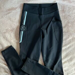 Cavalleria Toscana Girls Black Riding Leggings. Size 10